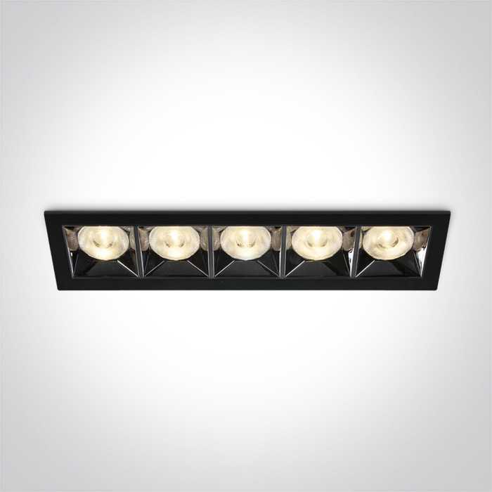 20W LED įleidžiamas šviestuvas, juodas, 3000K, 50506B/B/W