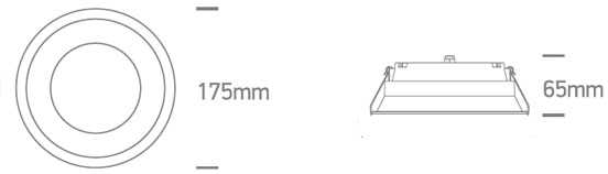 20W LED įleidžiamas šviestuvas, juodas, 3000/4000/5000K, IP65, 10120FD/B/V