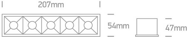 20W LED įleidžiamas šviestuvas, juodas, 3000K, 50506B/B/W