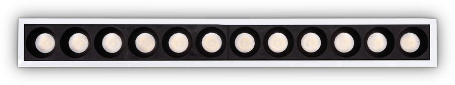 20W LED įleidžiamas šviestuvas LIKA, baltas korpusas/juodas reflektorius, 4000K, 341712