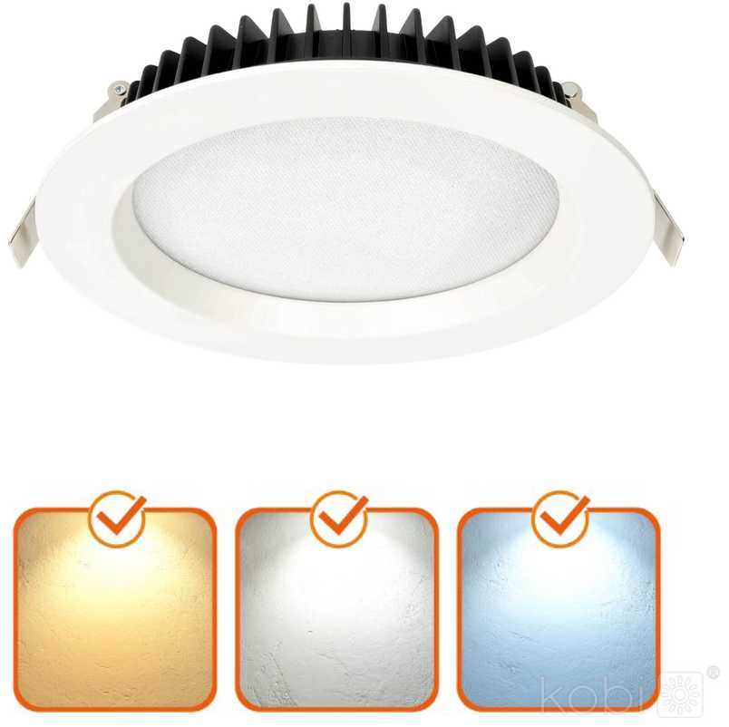 20W LED įleidžiamas šviestuvas NEXEYE, baltas, 3000/4000/6000K, IP44