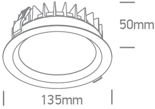 20W LED įleidžiamas vidaus/lauko šviestuvas, juodas, 3000/4000/5000K, IP54, 10120BX/B/V
