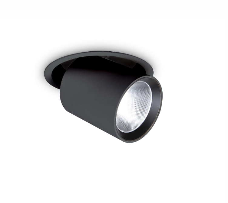 20W LED įleidžiamo montavimo šviestuvas NOVA, juodas, 4000K, 370187