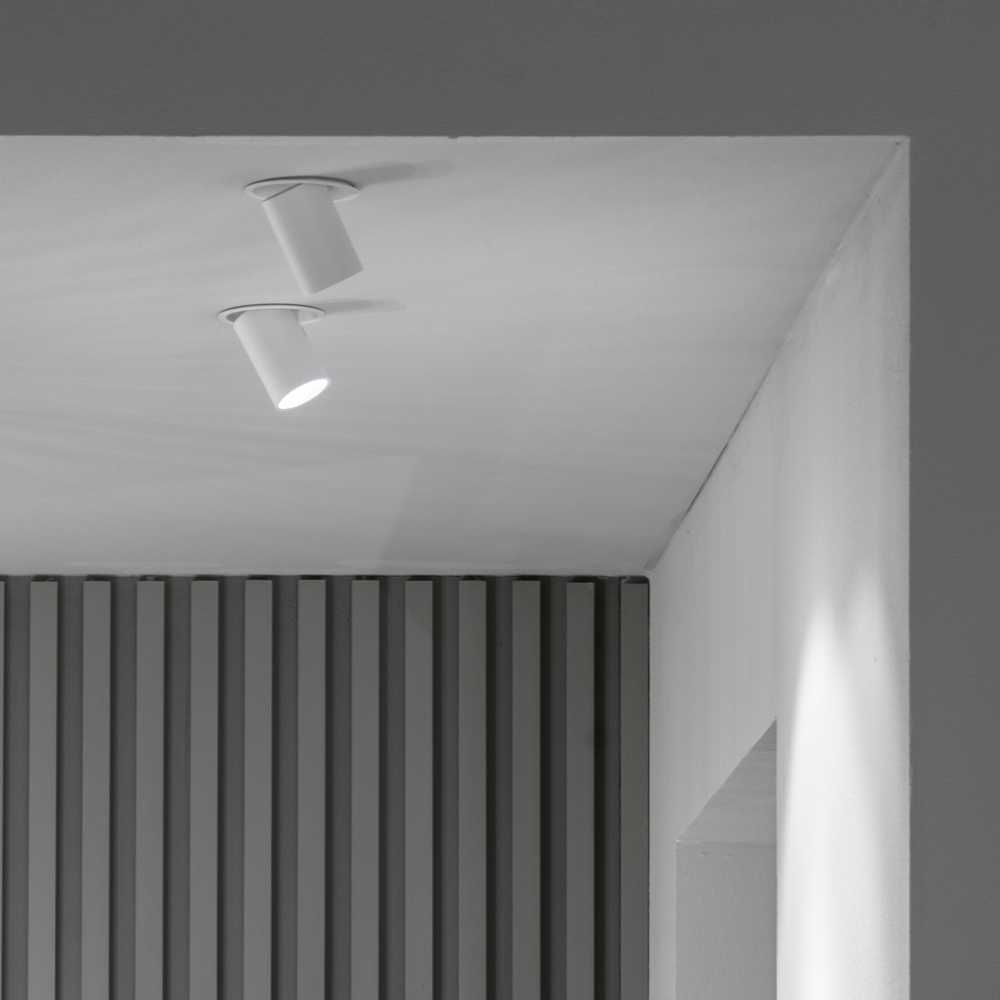20W LED įleidžiamo montavimo šviestuvas NOVA, juodas, 3000K, reguliuojamas, 364438