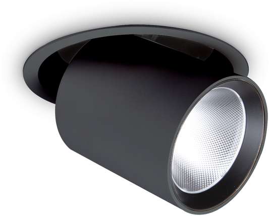 20W LED įleidžiamo montavimo šviestuvas NOVA, juodas, 3000K, reguliuojamas, 364438