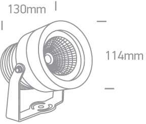 20W LED įsmeigiamas sodo šviestuvas, baltas, 3000K, IP65, 7047/W/W