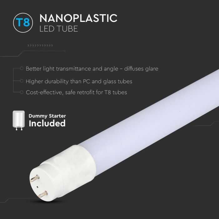V-tac 20W LED lempa T8, 150cm, 3000K
