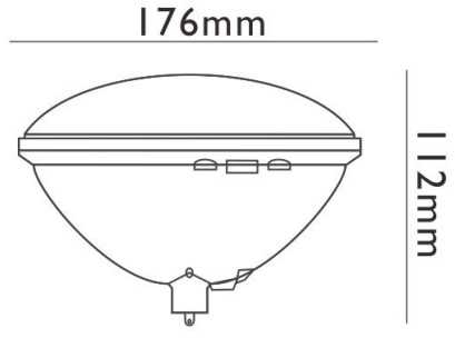 20W LED lemputė, GX16d, PAR56, 2500K, dimeriuojama