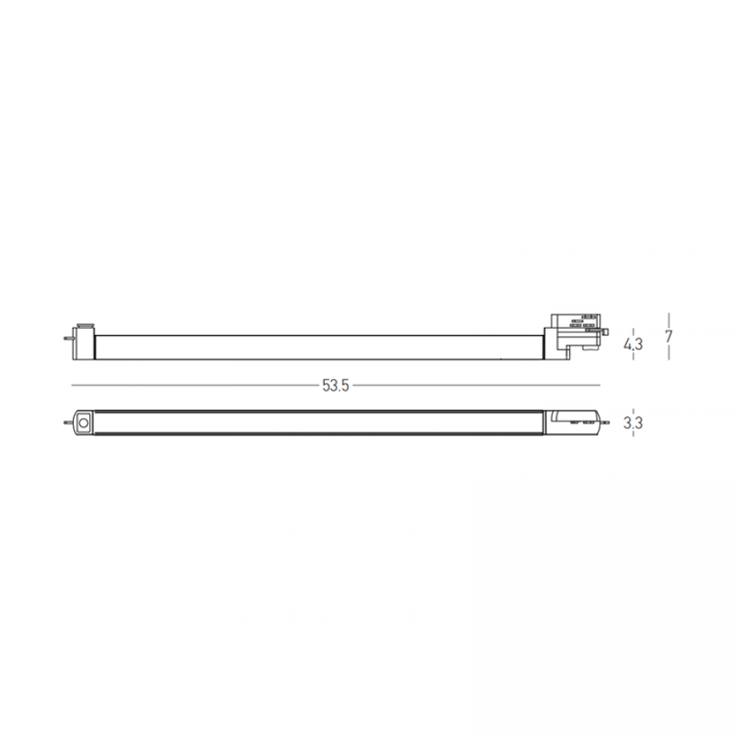 20W LED linijinis šviestuvas į 3 fazių bėgelius, juodas, 2700/3000/4000K, S238