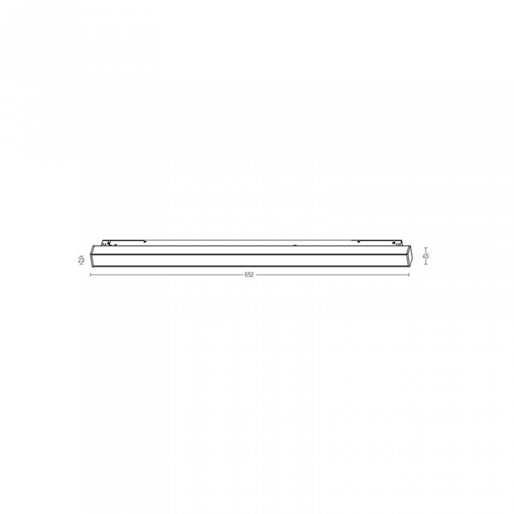 20W LED linijinis šviestuvas į magnetinę sistemą ZAMBELIS MAGNETIC, juodas, 2700K, DALI, 2089-27B