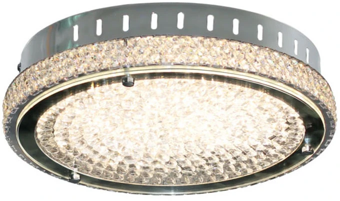 20W LED lubinis šviestuvas NINO ROUND, chromo/baltos sp./skaidrus, 3000K