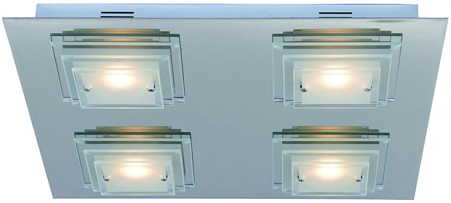 20W LED lubinis šviestuvas PEPPE, chromo sp./skaidrus, 3000K