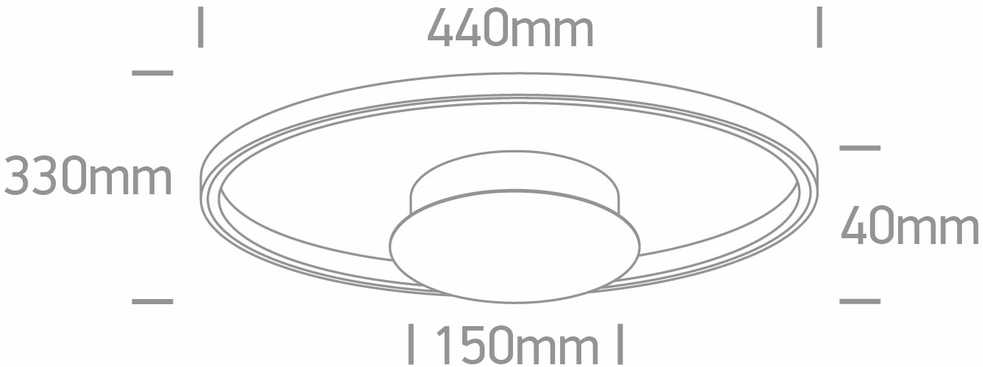 20W LED lubinis šviestuvas, šampano sp., 3000K, dimeriuojamas, 63154B/CH/W