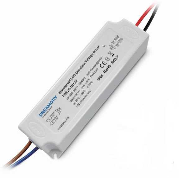 20W LED maitinimo šaltinis LUXSONN, 12V, IP65