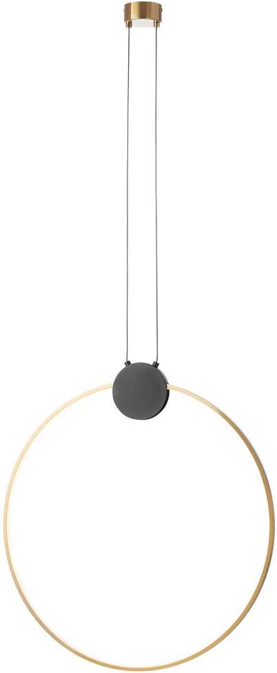 20W LED pakabinamas šviestuvas ATOM, juodos/žalvario sp., 3000K
