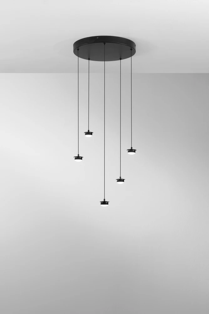 20W LED pakabinamas šviestuvas BASE, juodas
