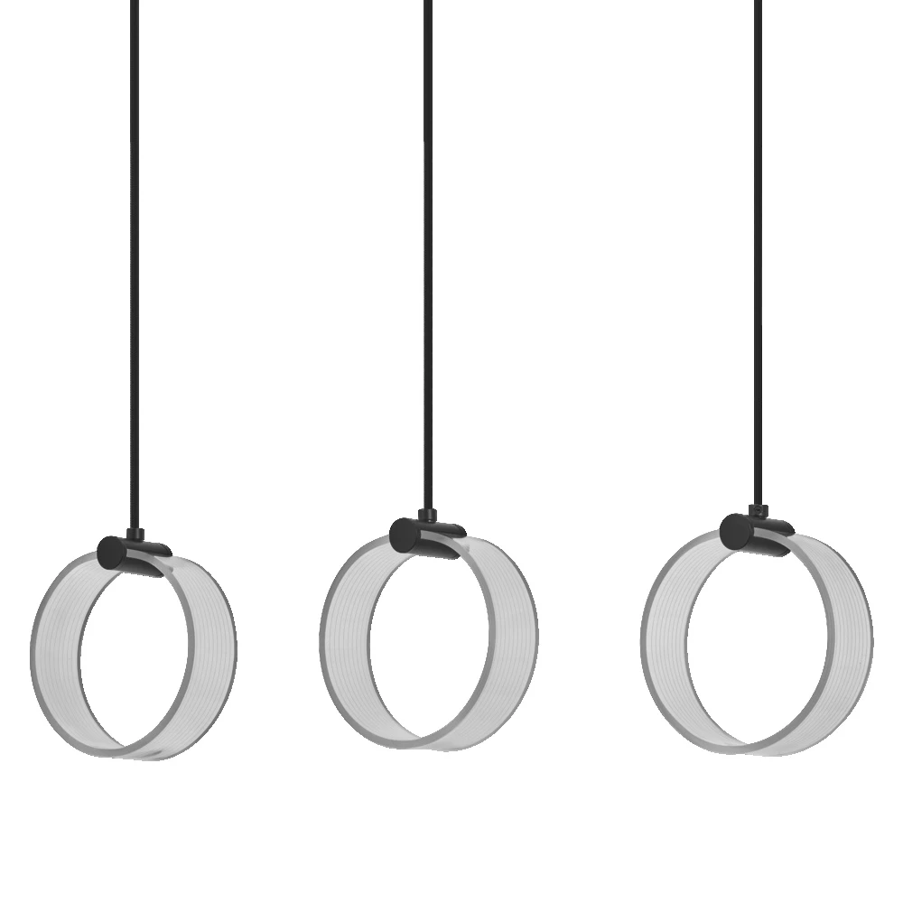 Osram 20W LED pakabinamas šviestuvas CIRCLE, juodas, 3000/4200/6500K