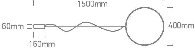 20W LED pakabinamas šviestuvas, juodas, 3000K, 40cm, dimeriuojamas, 63152A/B/W