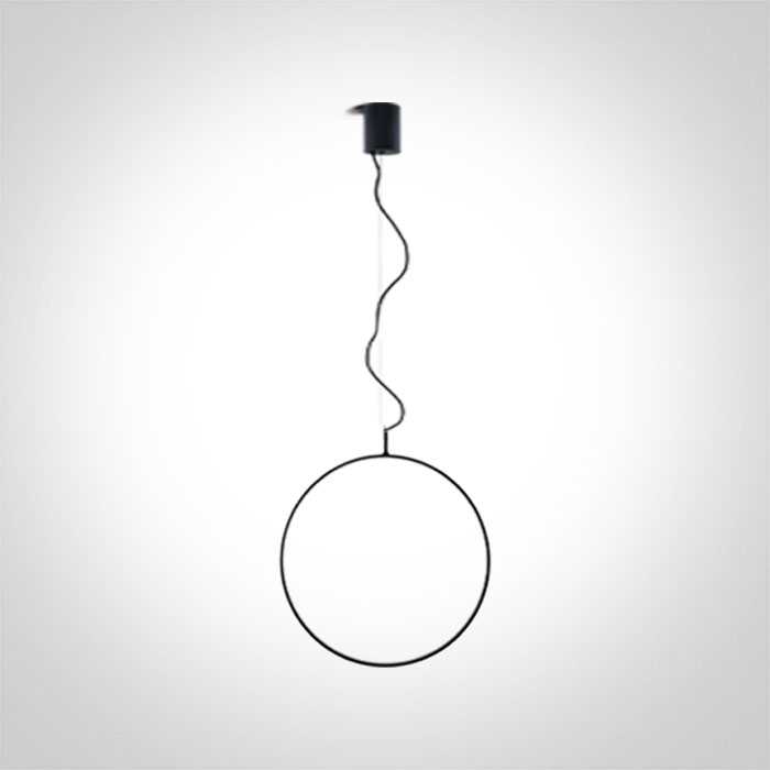 20W LED pakabinamas šviestuvas, juodas, 3000K, 40cm, dimeriuojamas, 63152A/B/W