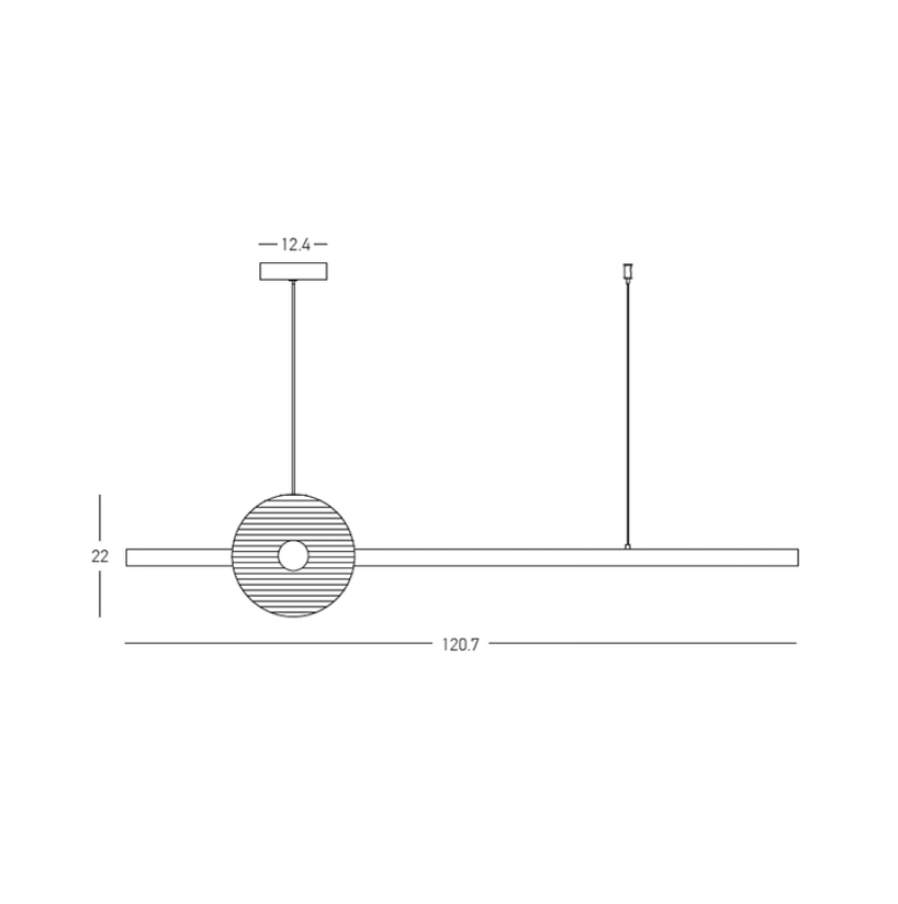 20W LED pakabinamas šviestuvas, juodos/dūmų sp., 3000K, dimeriuojamas, 25425