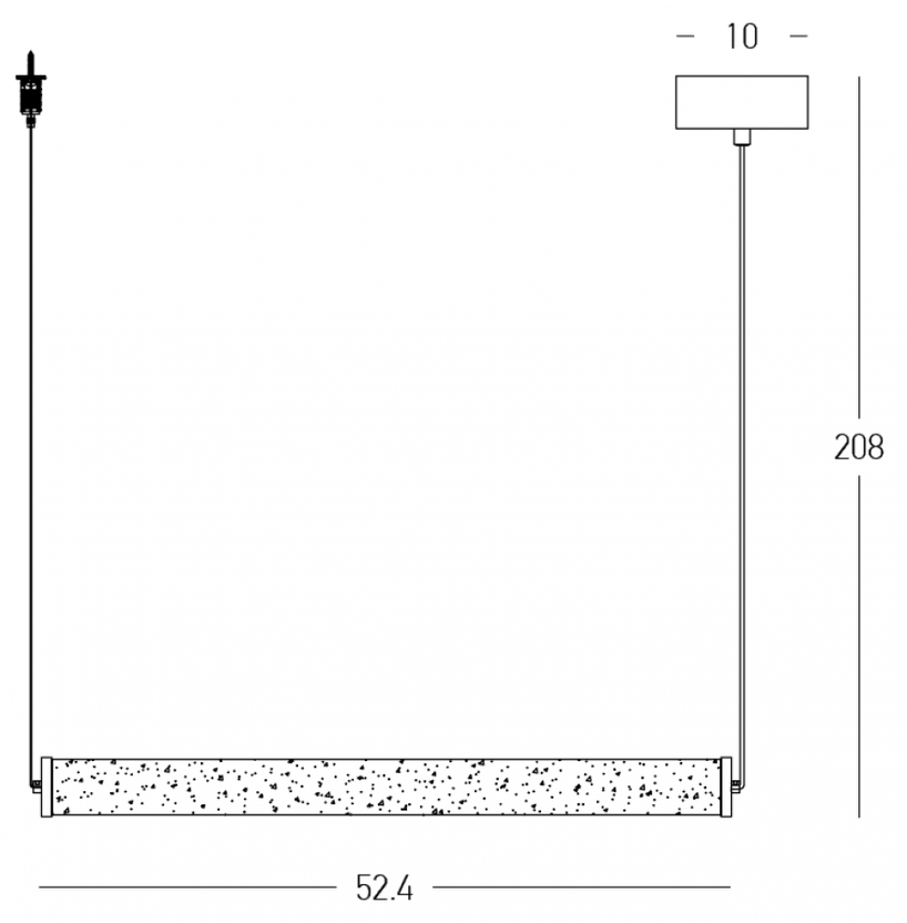 20W LED pakabinamas šviestuvas, juodos/kreminės sp., 3000K, dimeriuojamas, 2538