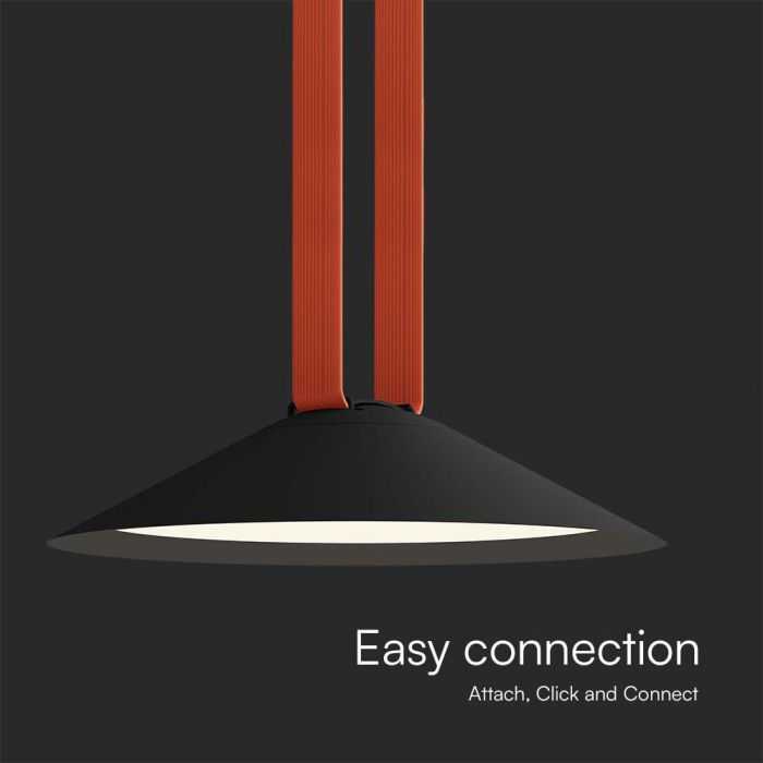 V-tac 20W LED pakabinamas šviestuvas, juodu korpusu, 3000K, tvirtinamas ant magnetinio 48V dirželio