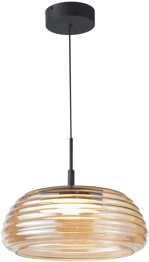 20W LED pakabinamas šviestuvas LOCULI, juodos/gintaro sp., 3000K, dimeriuojamas