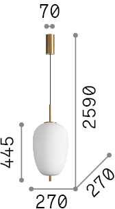 20W LED pakabinamas šviestuvas UMILE, baltas, 3000K, 314945
