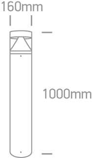 20W LED pastatomas lauko šviestuvas, antracito sp., 3000K, 67410A/AN/W