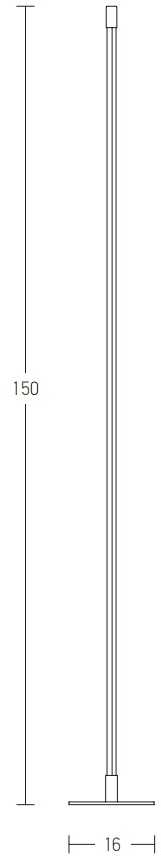 20W LED pastatomas šviestuvas, juodas, 3000K, 20123