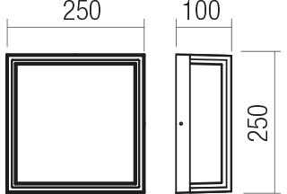 20W LED paviršinis lauko šviestuvas QUADRIS, baltas, 3000K, IP54, 90564