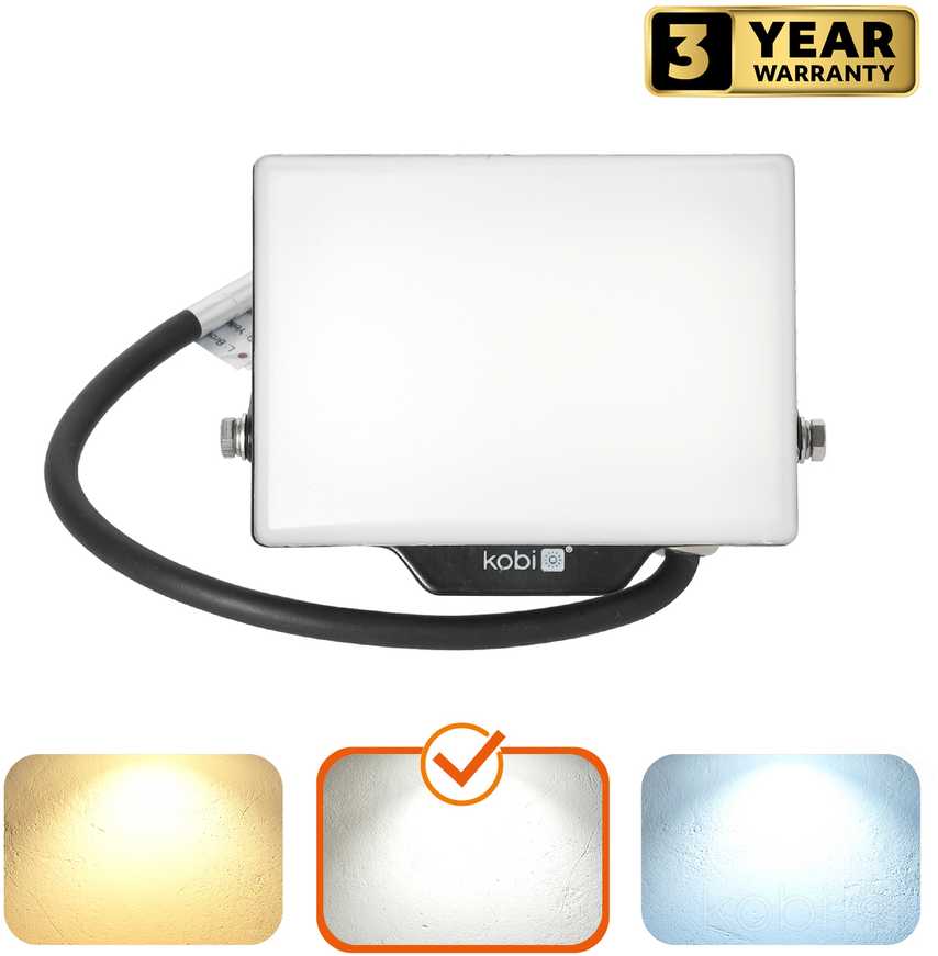 20W LED prožektorius DELYO MHN, juodas, 4000K, IP65