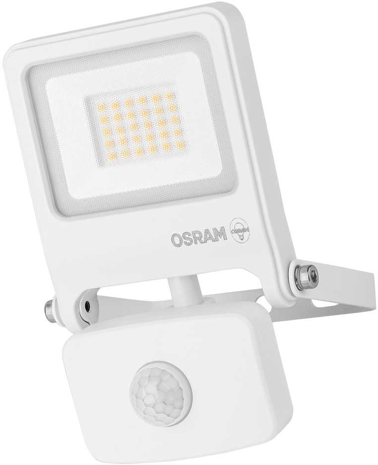 20W LED prožektorius ENDURA, baltas, 3000K, su judesio davikliu, IP44