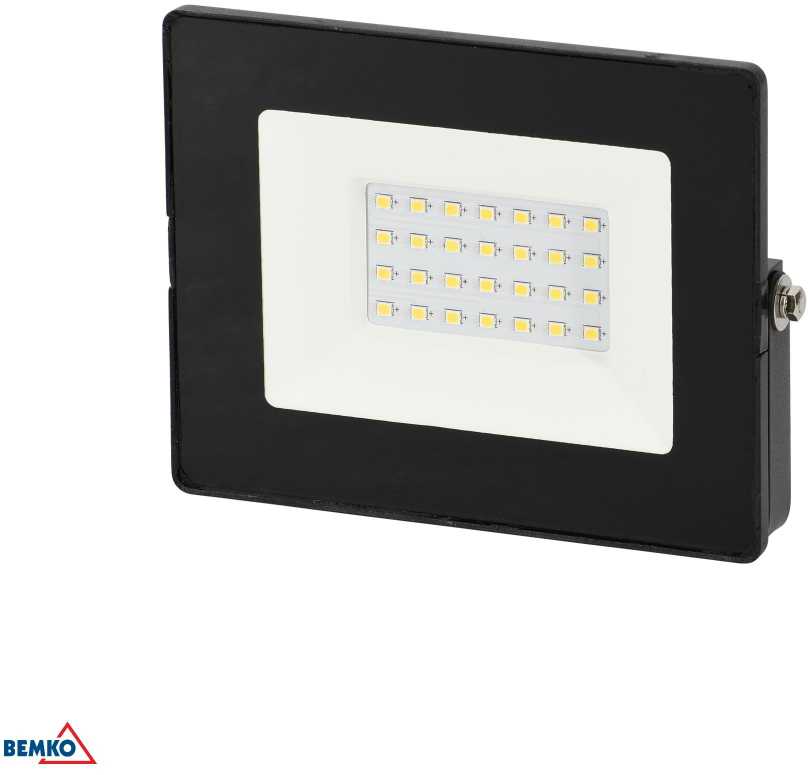 20W LED prožektorius KASTEL, juodas, 4000K, IP65, 120°