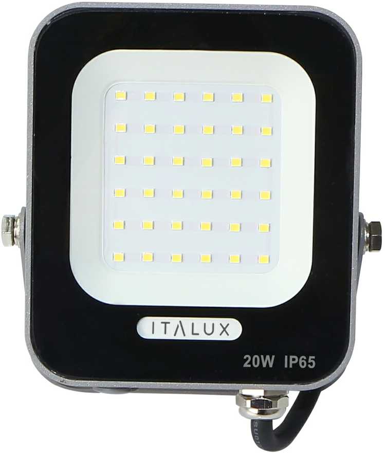 20W LED prožektorius KORTA, pilkas, 4000K