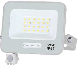 20W LED prožektorius su judesio davikliu, baltas, 4000K