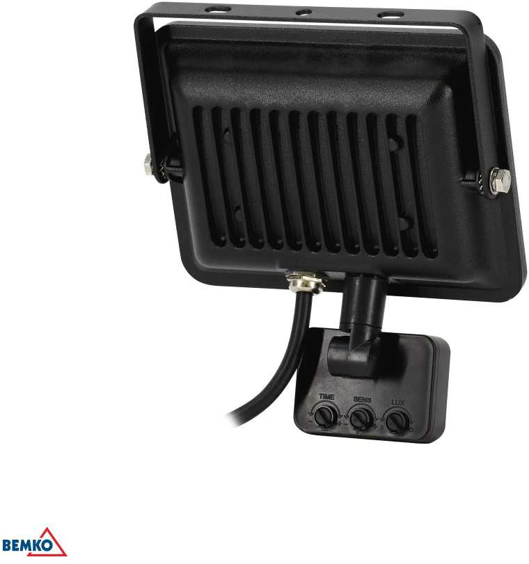 20W LED prožektorius su judesio davikliu LOFOT, juodas, 6000K, IP65