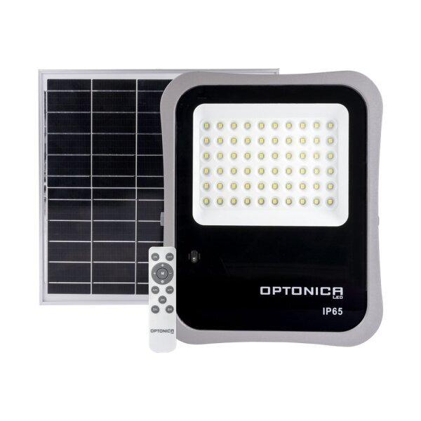 20W LED prožektorius su saulės baterija, pilkas, 6000K, su nuotolinio valdymo galimybe