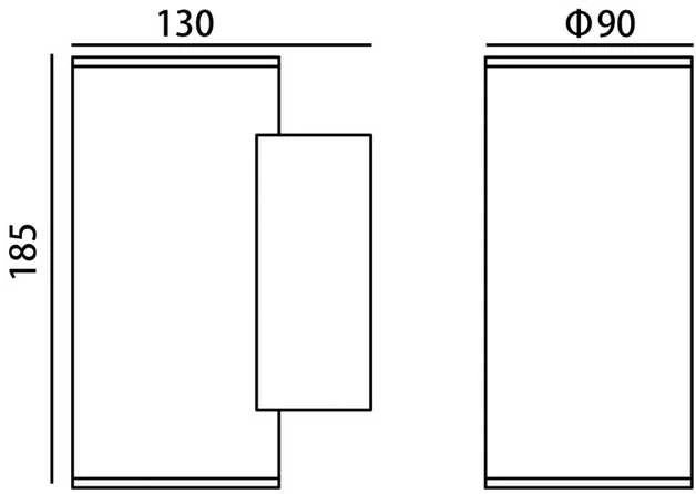 Sieninis šviestuvas 20W LED sieninis fasado šviestuvas LENTA 4K, juodas, 4000K
