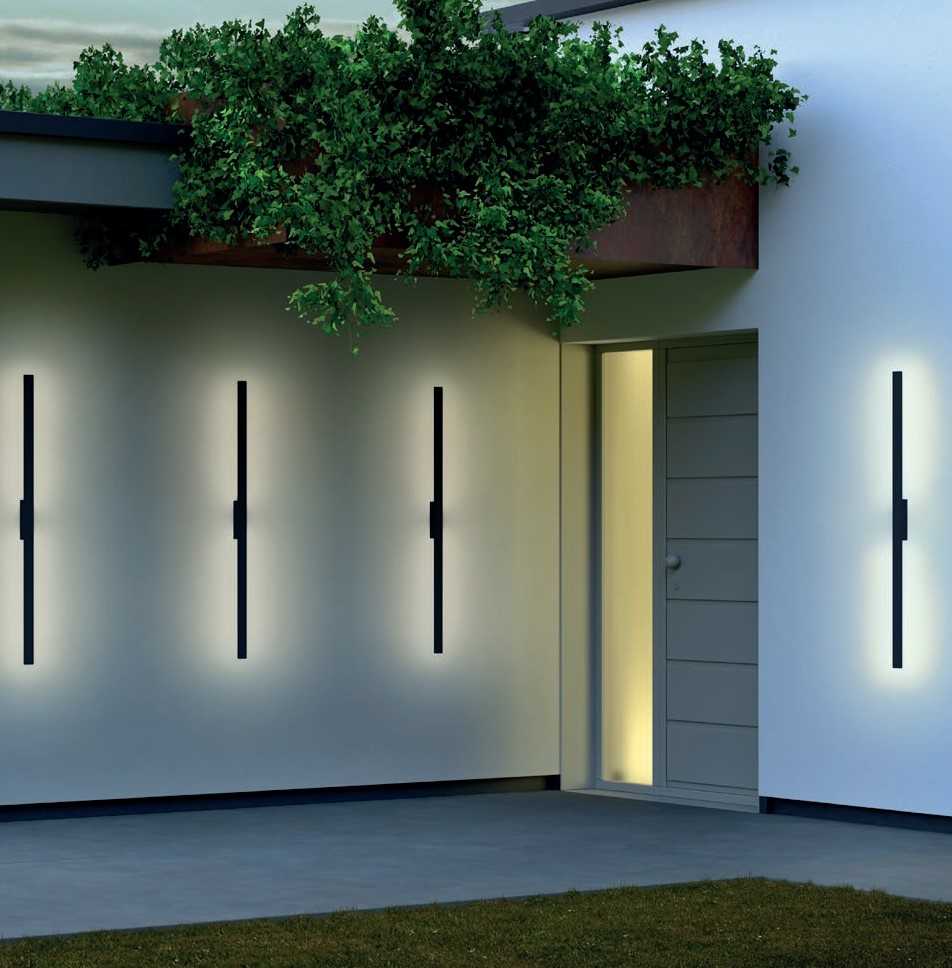 Sieninis šviestuvas 20W LED sieninis fasado šviestuvas REFLEXA, baltas, 3000K, IP54, 90430