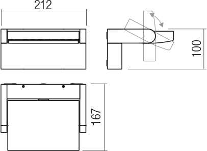 20W LED sieninis reguliuojamas lauko šviestuvas FLIP, baltas, 3000K, IP54, 90583