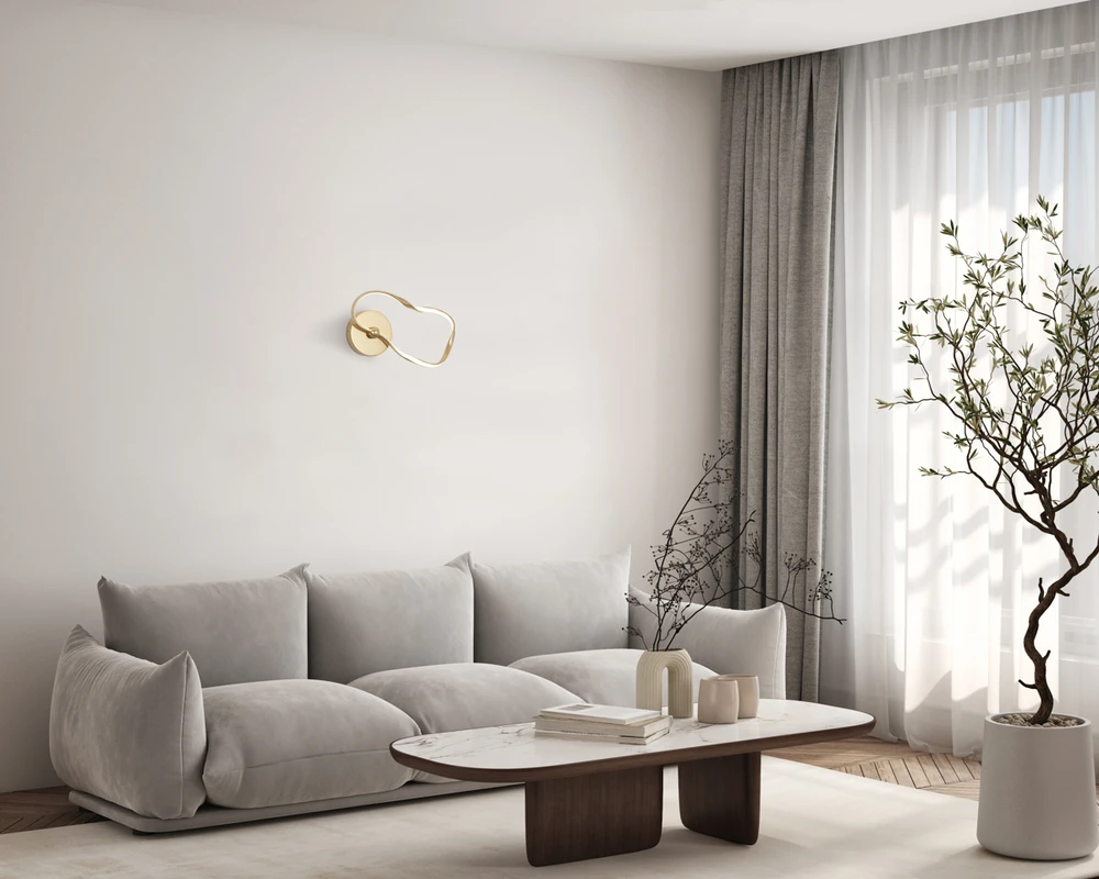 20W LED sieninis šviestuvas AMAYA, aukso sp., 3000/4000/6000K