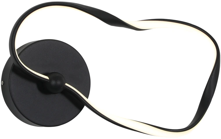 20W LED sieninis šviestuvas AMAYA, juodas, 3000/4000/6000K
