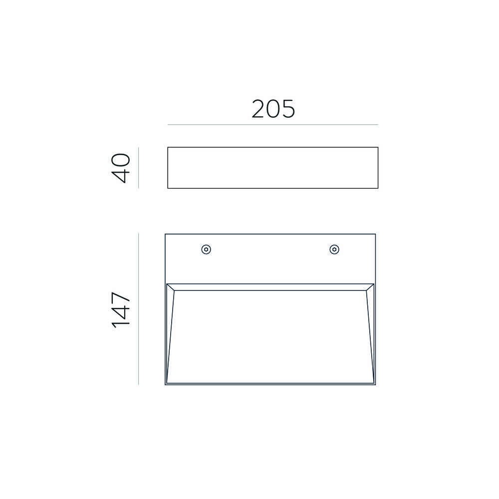20W LED sieninis šviestuvas BRICK, juodas, 2700/3000/4000K, dimeriuojamas, A3972072NDP