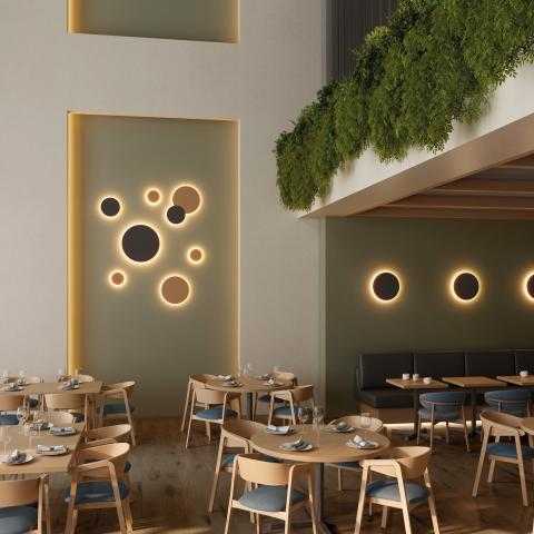 20W LED sieninis šviestuvas COMBO, aukso sp., 2700-3000K, IP65, A3966370O
