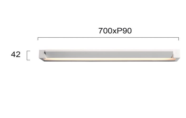 20W LED sieninis šviestuvas VALSE, baltas, 3000K, 4220200