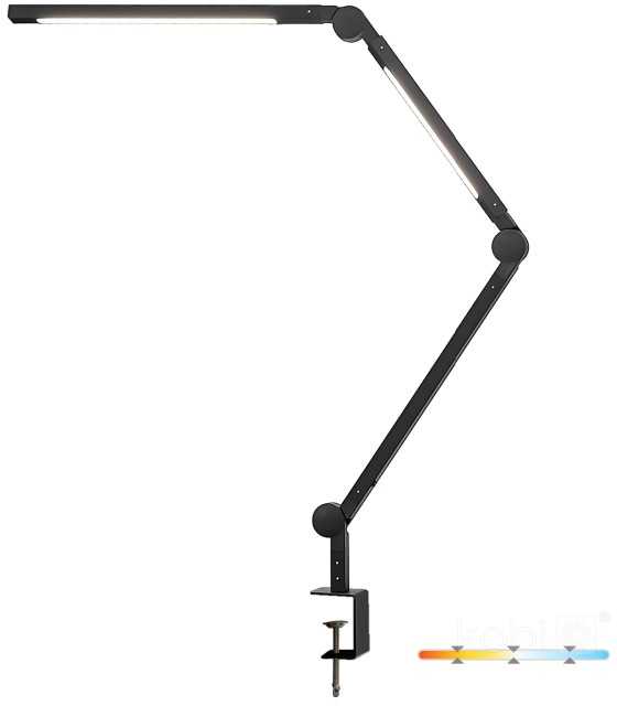 20W LED stalo šviestuvas TENUIX FOLD, juodas, 3000/4000/6500K, dimeriuojamas