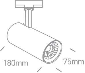 Lubinis šviestuvas 20W LED šviestuvas į bėgelius, baltas, 4000K, 65642BT/W/C