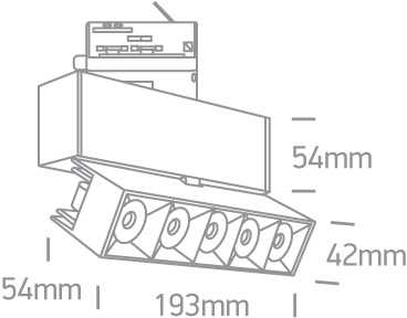 20W LED šviestuvas į bėgelius, juodas, 3000K, 65506BT/B/W