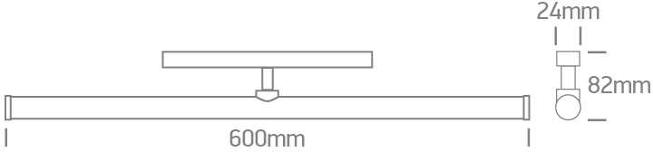 20W LED šviestuvas į magnetines sistemas FLAT, juodas, 3000/4000/5000K, 48V, 43126FB/B/V